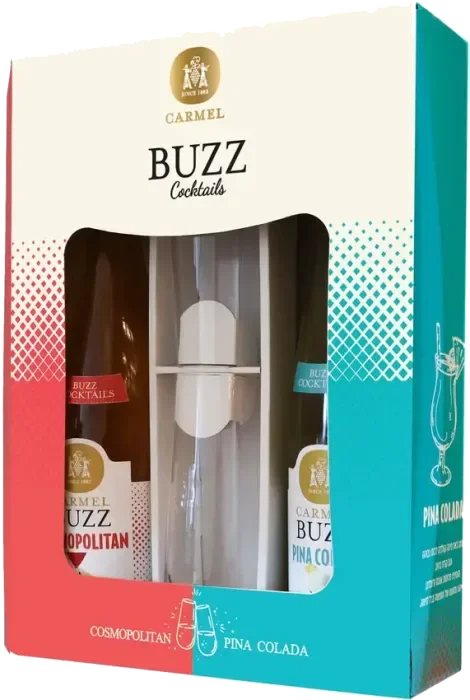 מארז שי 2 כרמל באז קוקטייל עם 2 כוסות